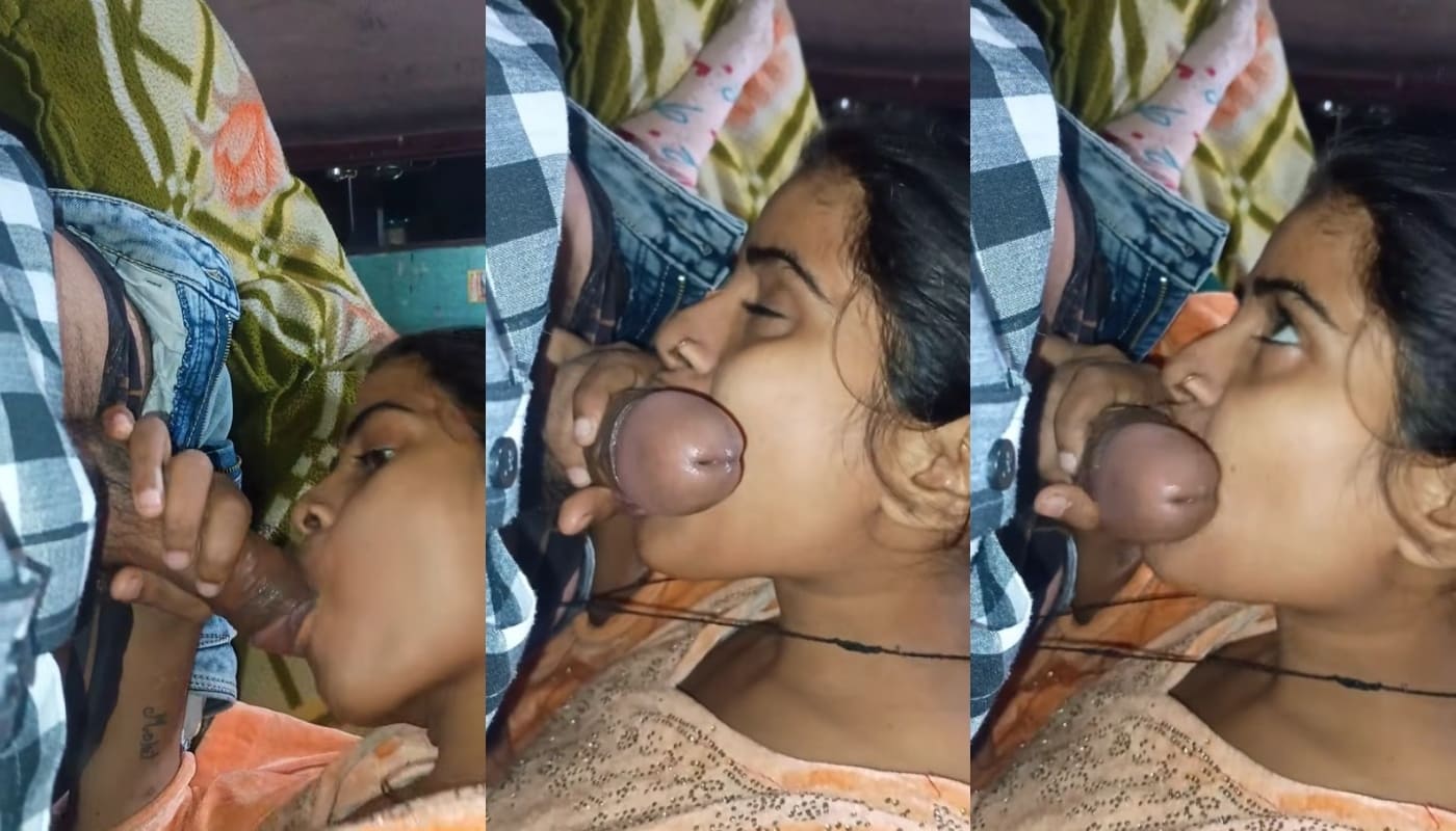 Desi bhabhi sucking cock cumshot in mouth delicious blowjob