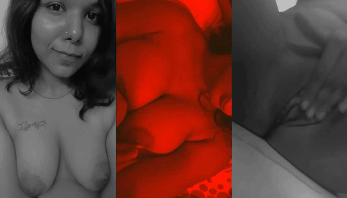 Sexy Horny Girl Showing Pressing Boobs Rubbing Pussy